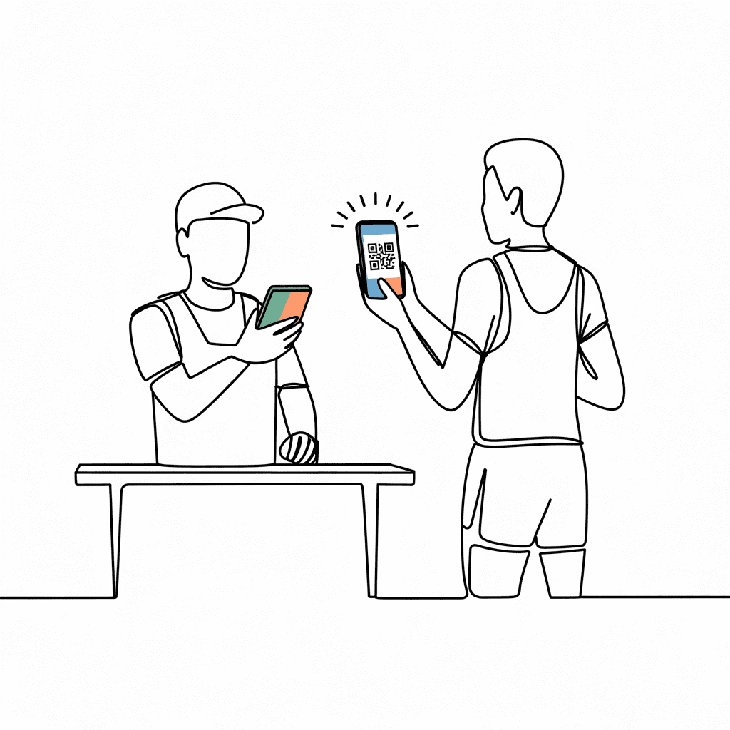 scanning QR code