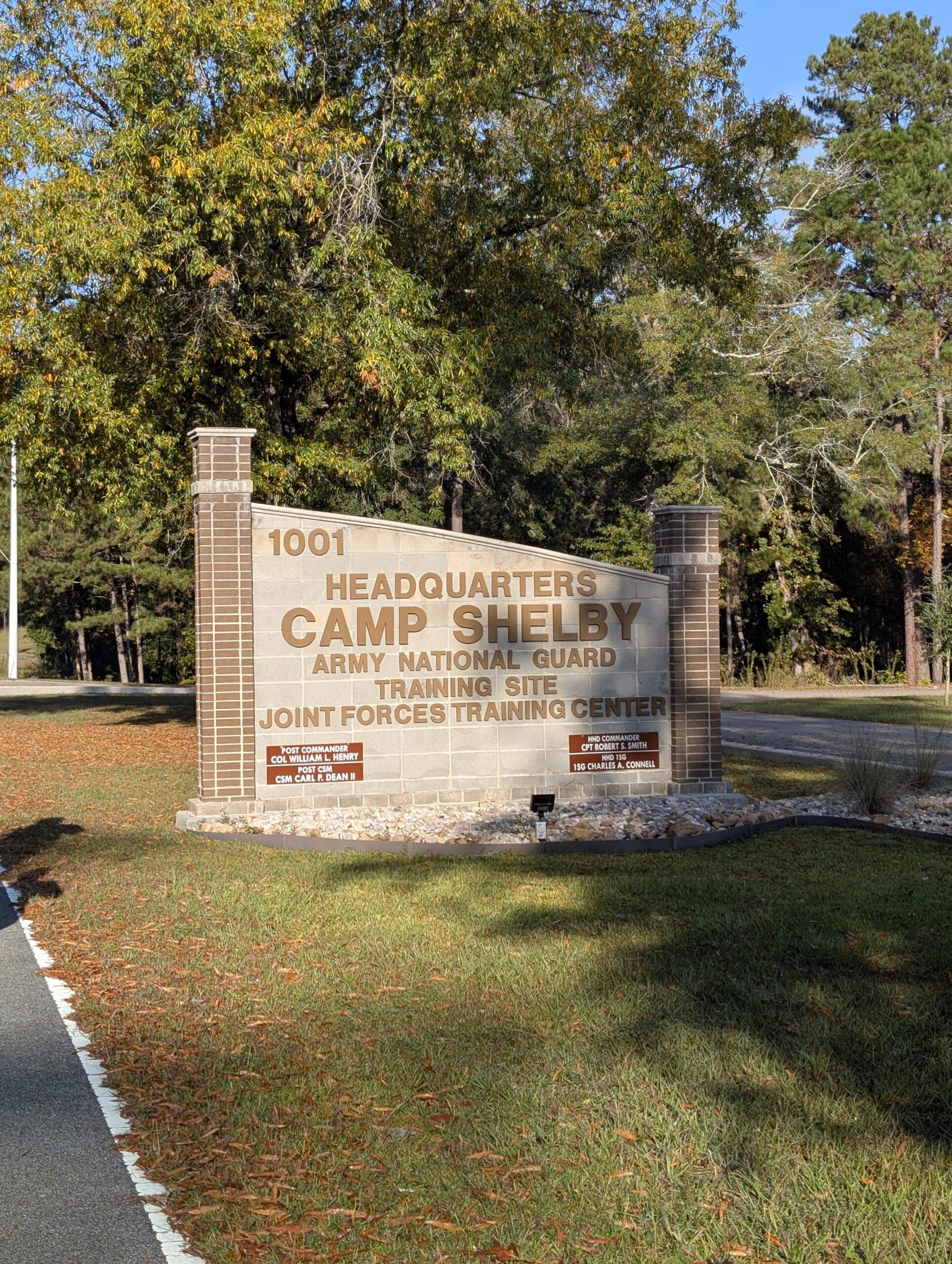 Camp Shelby sign
